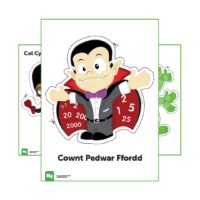 Character Cutout Posters Welsh Language